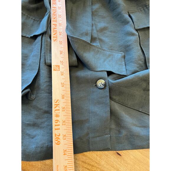 Anine Bing Kaiden Utility Mini Shirt Dress in Willow Green Women's XS NWT - Picture 12 of 12